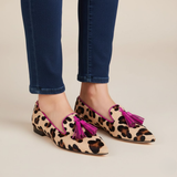 Ženske Loaferice s Ružičastim Leopard Uzorkom