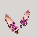 Ženske Loaferice s Ružičastim Leopard Uzorkom