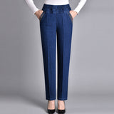 Oksana – Damenjeans mit Seitentaschen und Elastischem Bund