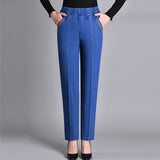Oksana – Damenjeans mit Seitentaschen und Elastischem Bund